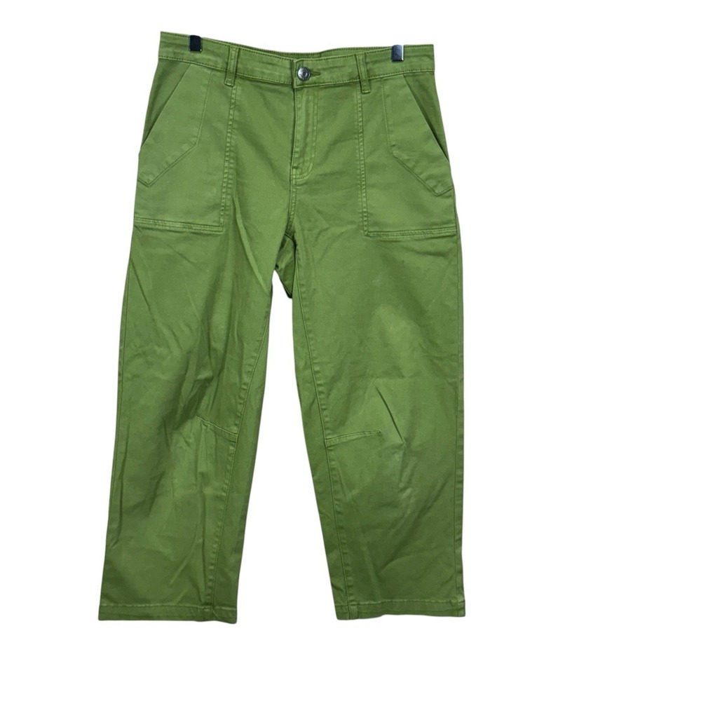 Kut From The Kloth Women's Ashton High Rise Barrel Leg Pants MP7 Olive Size 8